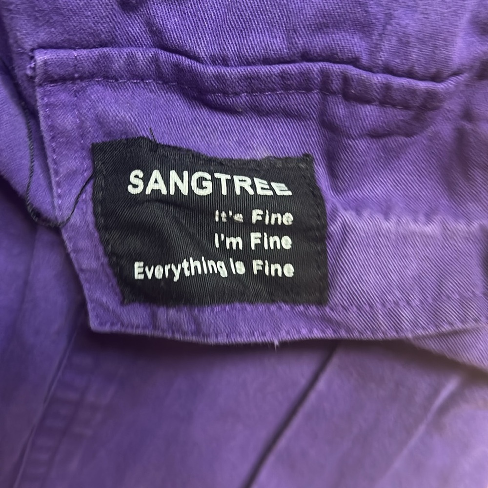 Purple Cargo Pants — Size L — Drawstring Waist, Big Pockets, Streetwear Vibe - Picture 3 of 3